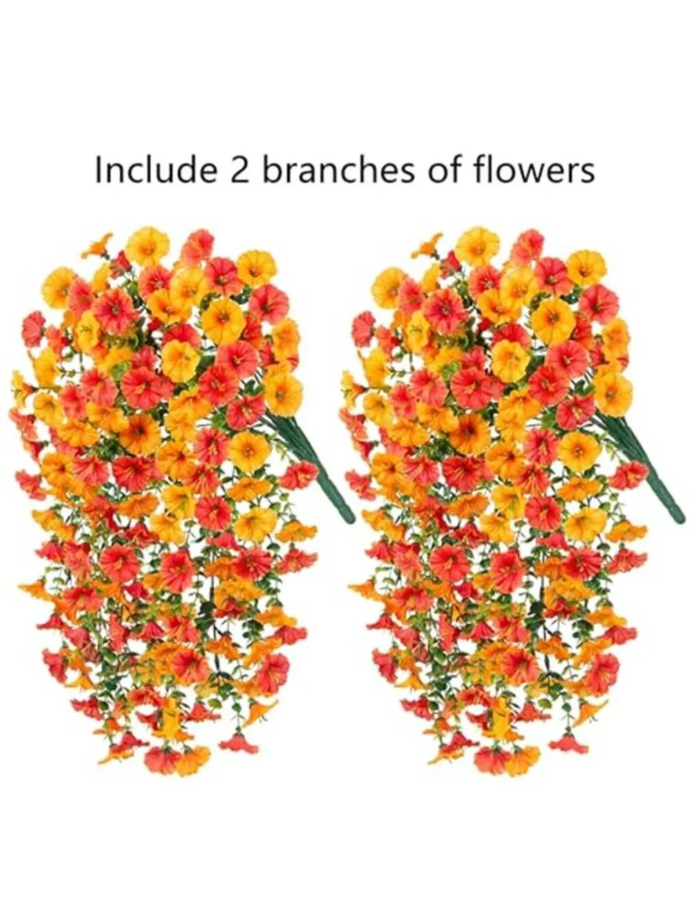 Artificial Hanging Silk Morning Glory Fake Flowers UV Resistant Outdoor Decor
